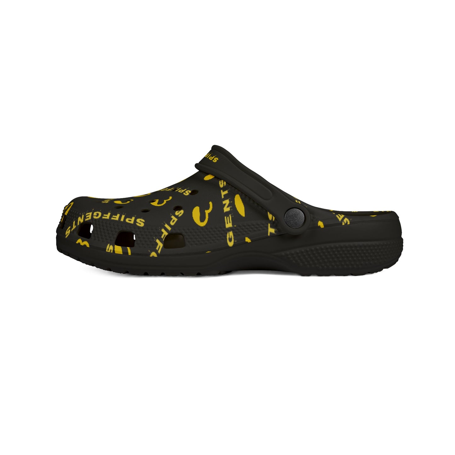 Black and Yellow SpiffGent Clogs