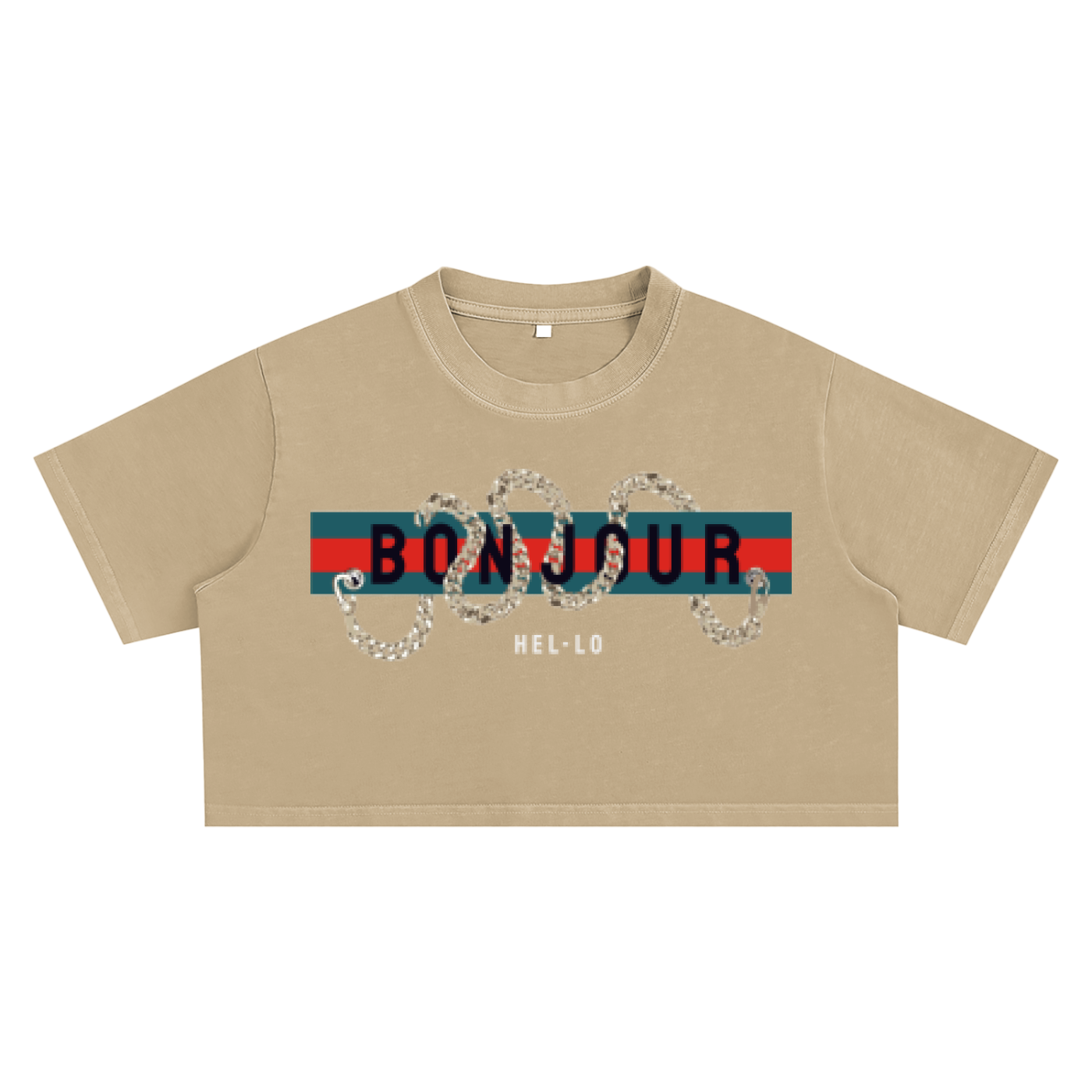 Washed SpiffCrew Crop Top