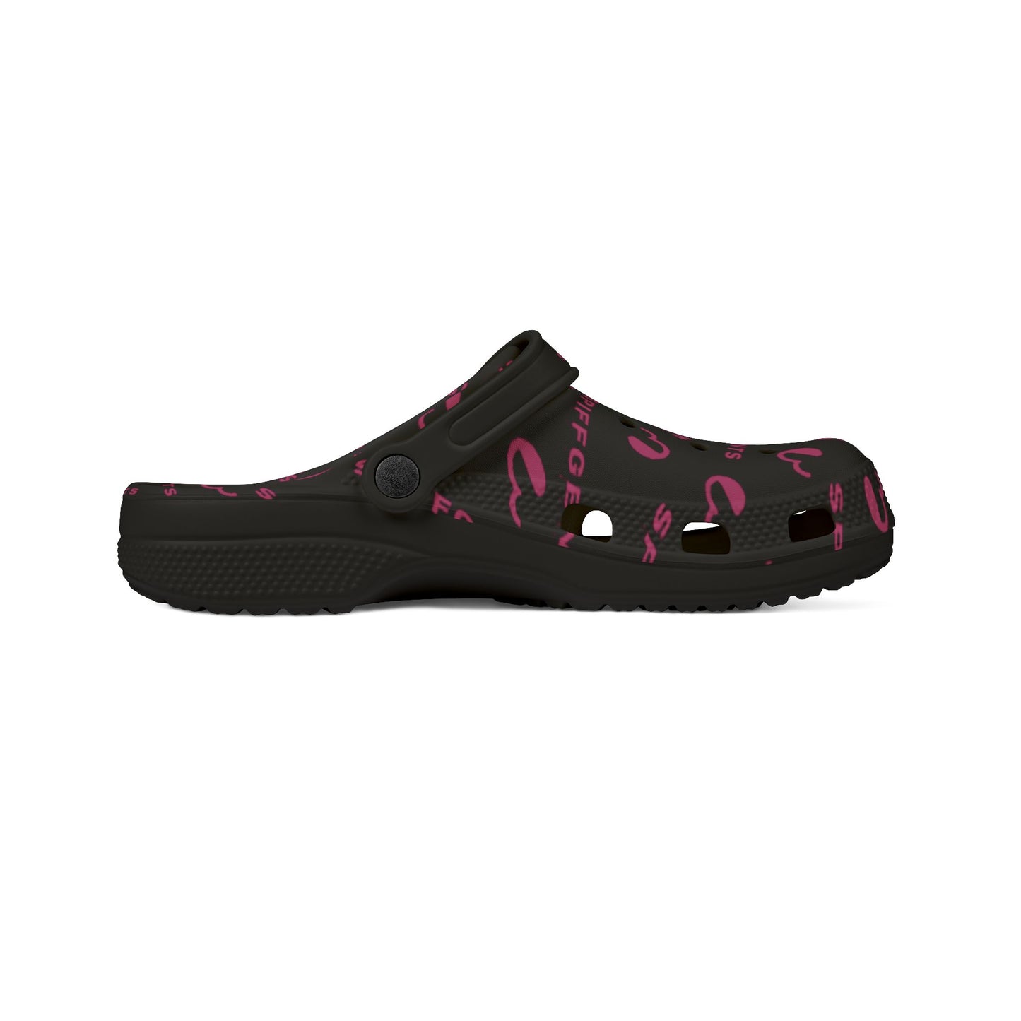 Pink and Black SpiffGent Clogs