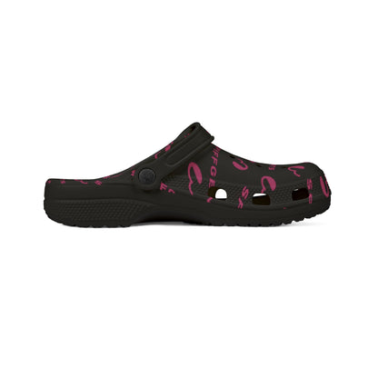 Pink and Black SpiffGent Clogs