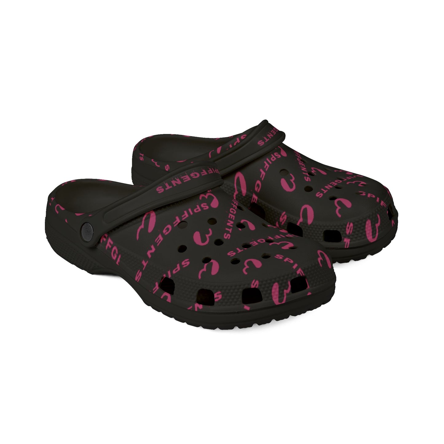 Pink and Black SpiffGent Clogs