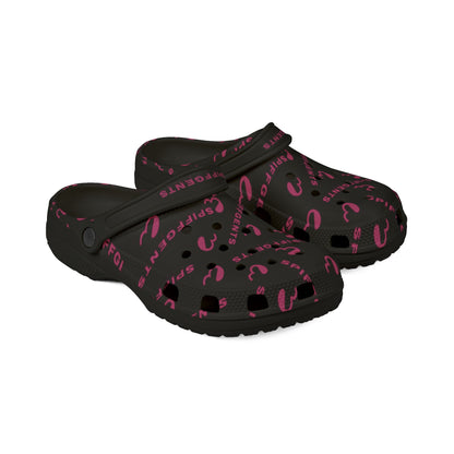 Pink and Black SpiffGent Clogs
