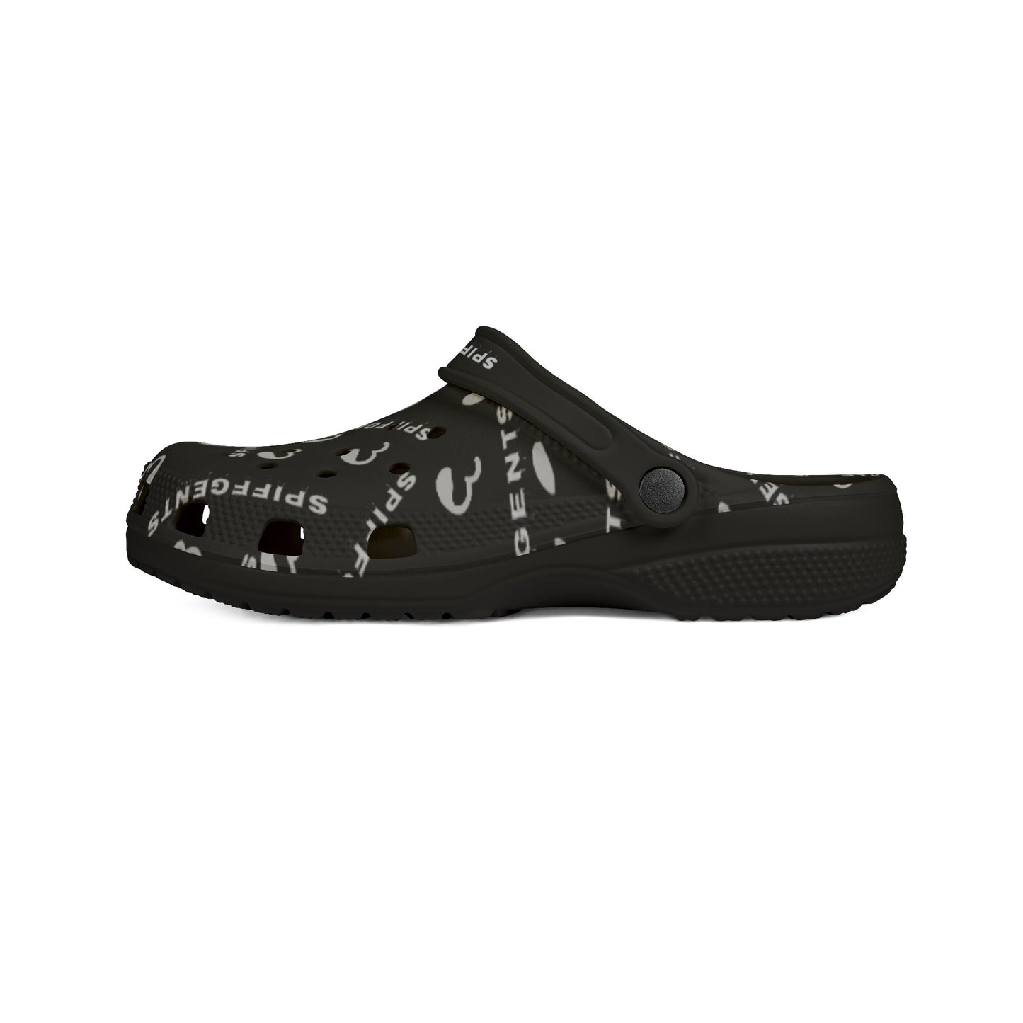 White and Black SpiffGent Clogs