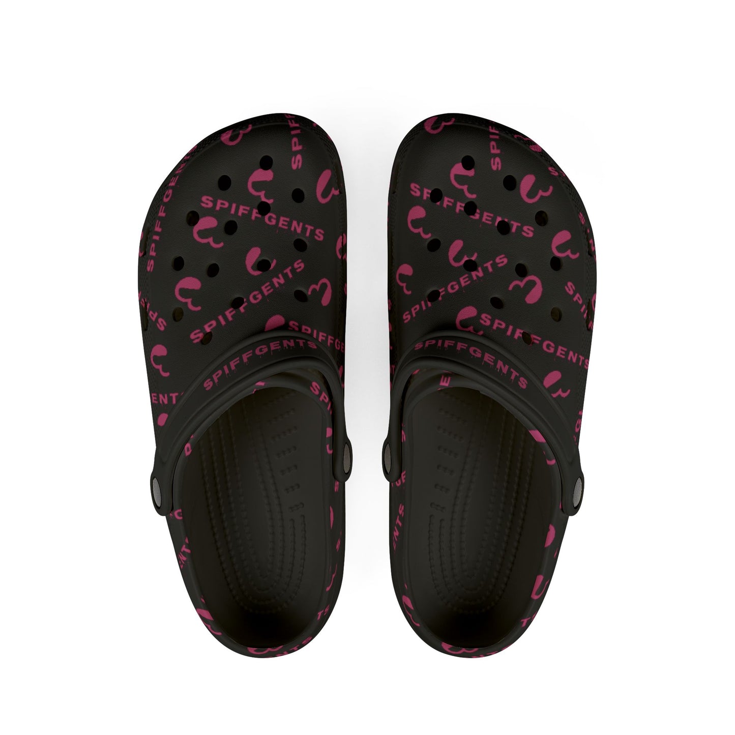Pink and Black SpiffGent Clogs