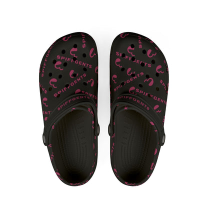 Pink and Black SpiffGent Clogs