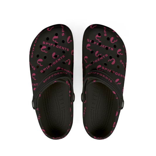 Pink and Black SpiffGent Clogs