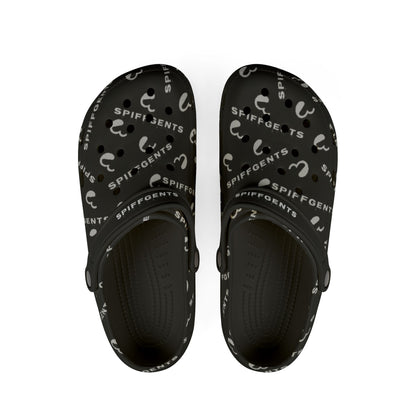 White and Black SpiffGent Clogs
