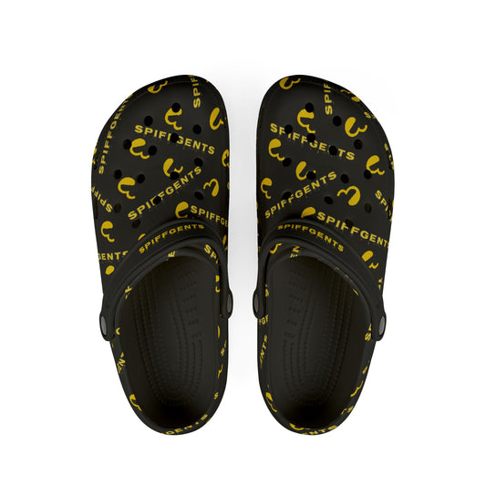 Black and Yellow SpiffGent Clogs