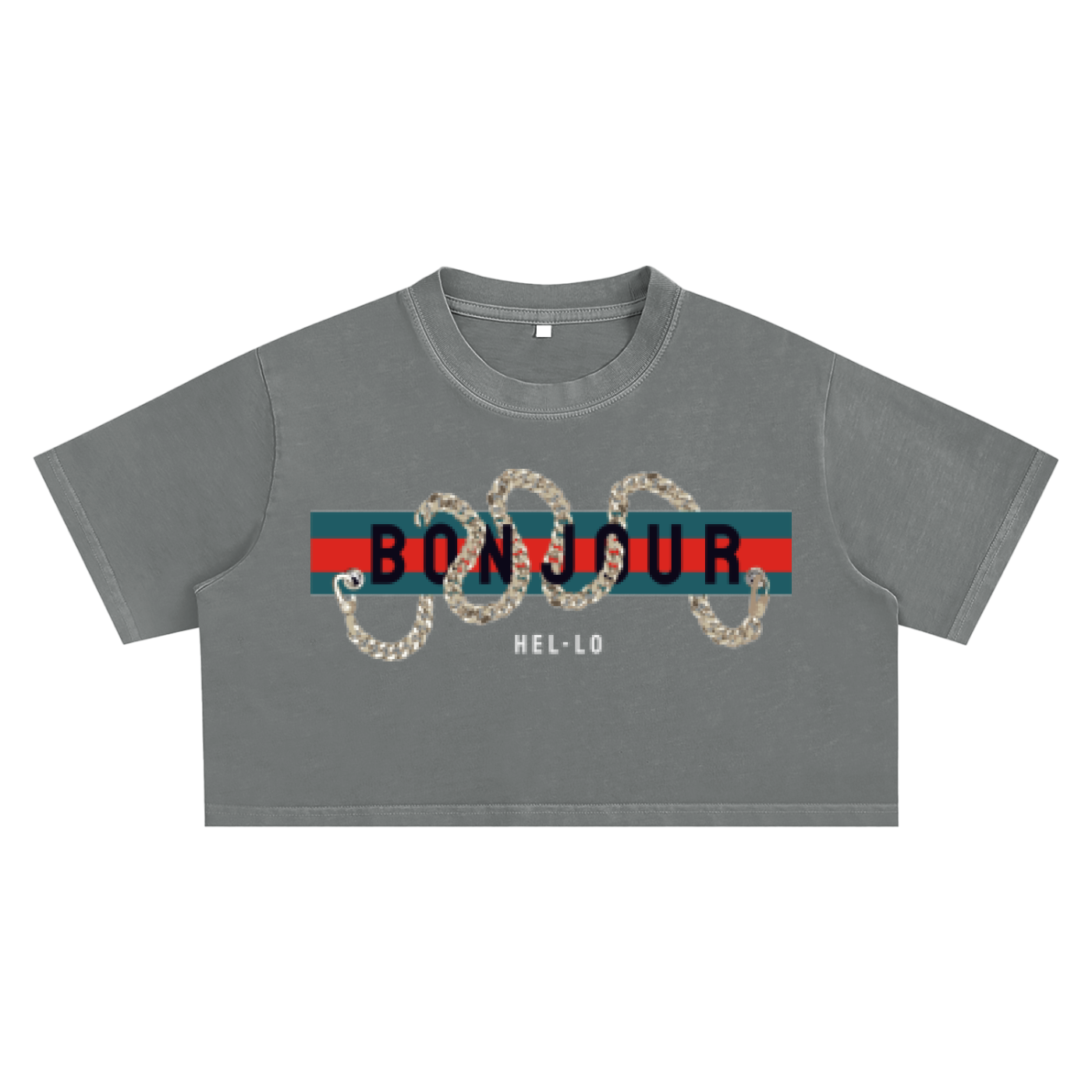 Washed SpiffCrew Crop Top